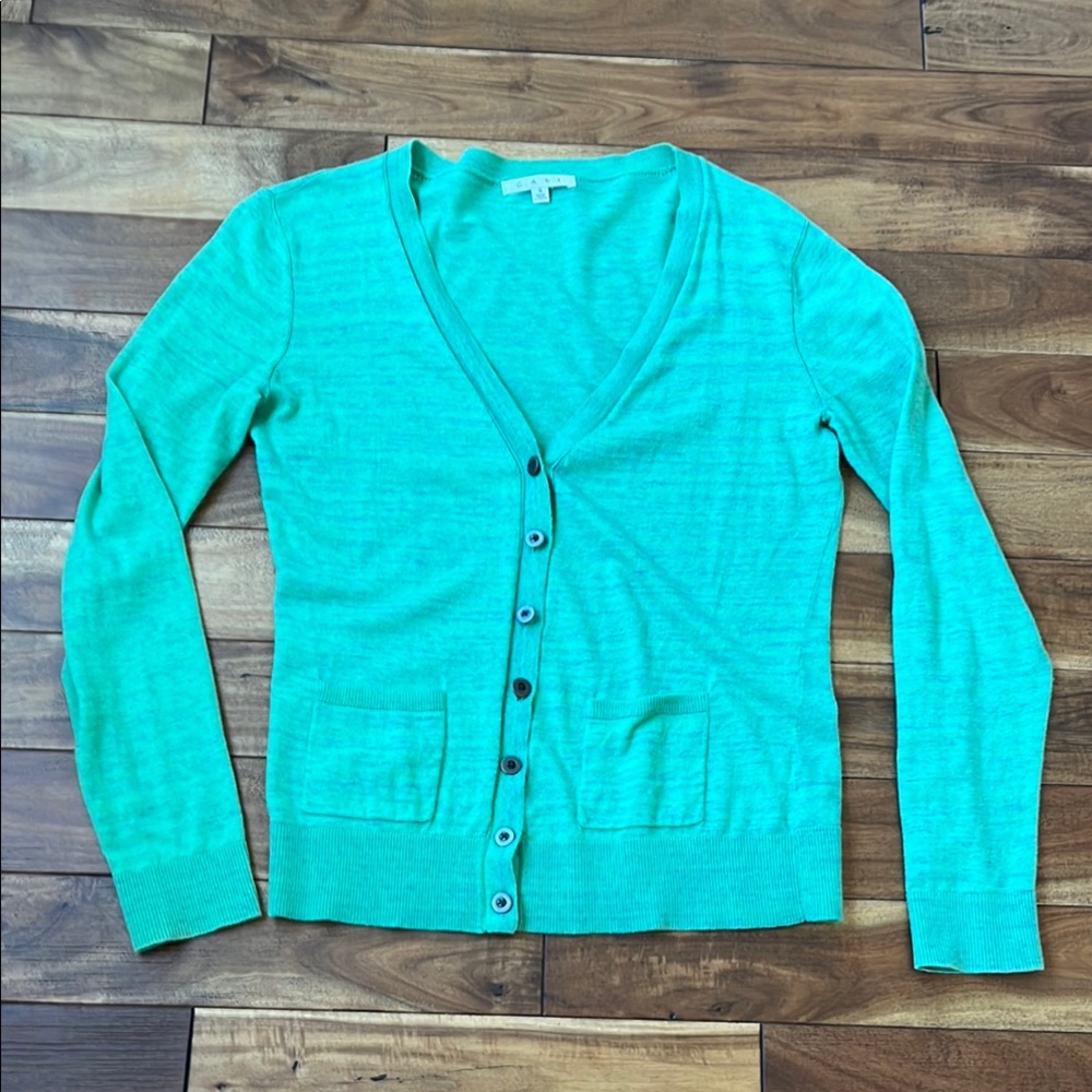 CABI green cardigan
